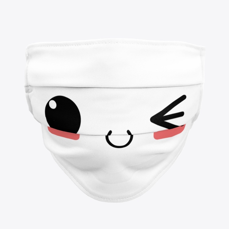 Kawaii japanese anime face design: lucky