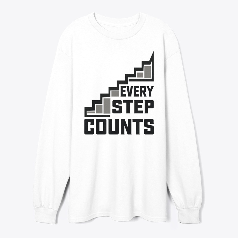 Every Step Counts Typography T-shirt