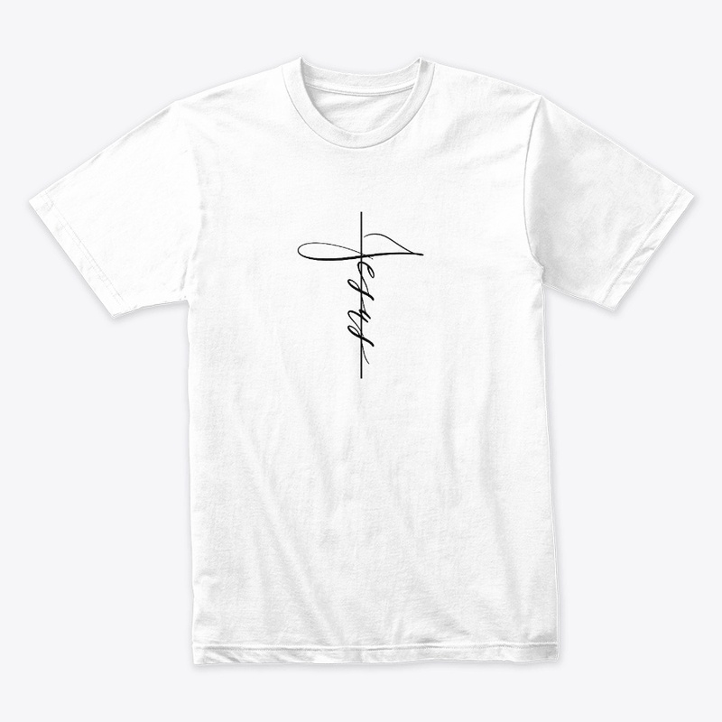 Jesus Cross - Black Lettering