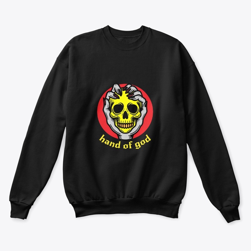 skull enveloped by hands