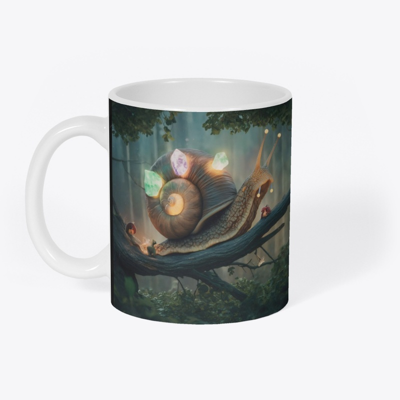 Night snail printed clothes and mug