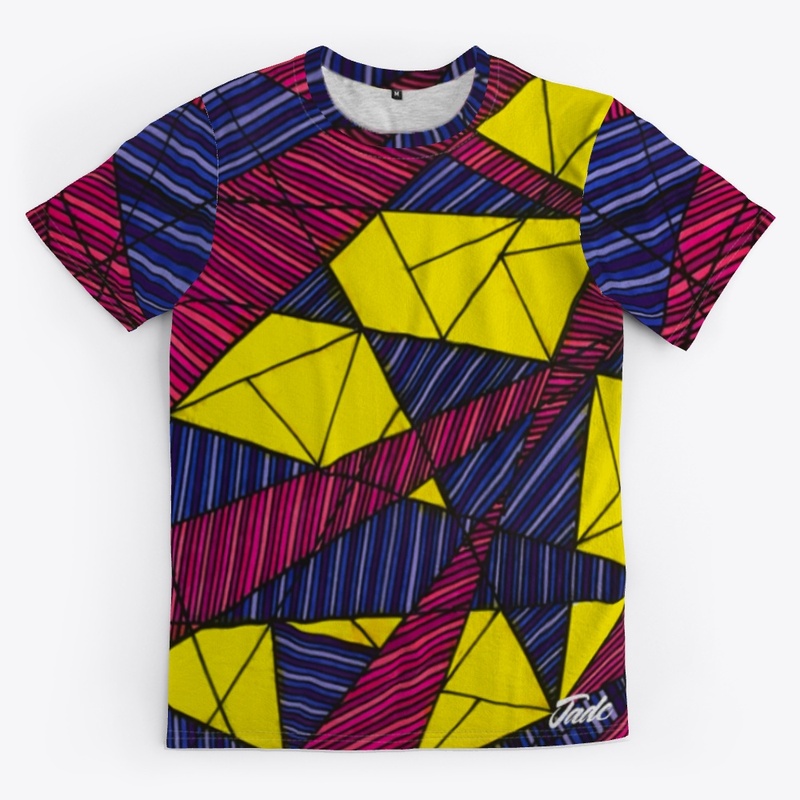 Pink and Yellow Abstract All-Over Print 