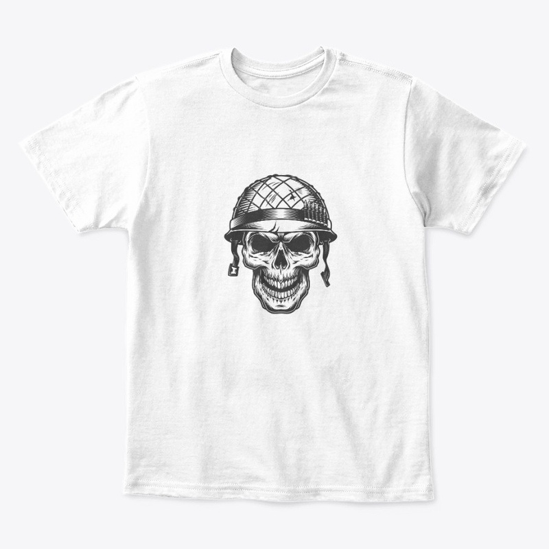 Skull in Soldier Helmet