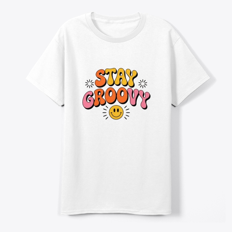 Stay Groovy Retro Tee | Minimalist 70s 
