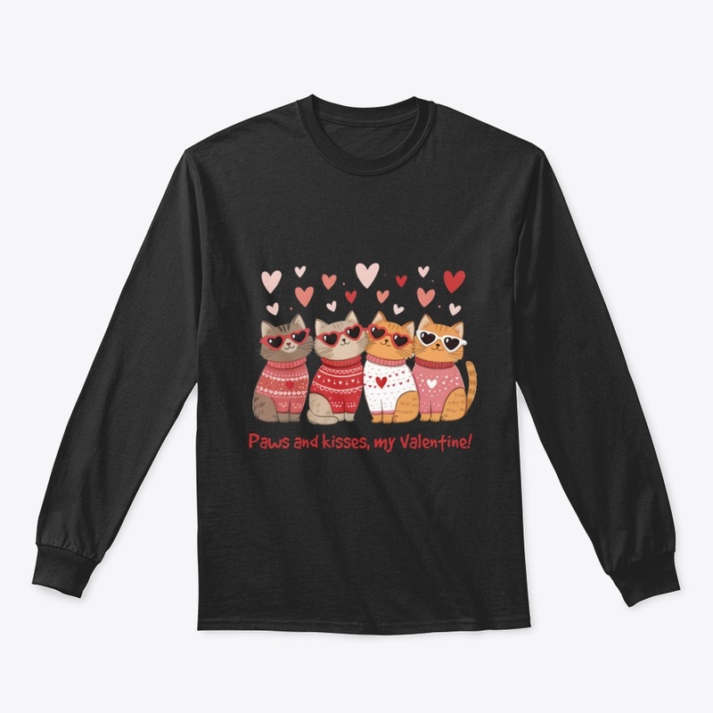 Valentine's Day Cat love tshirt & hoody
