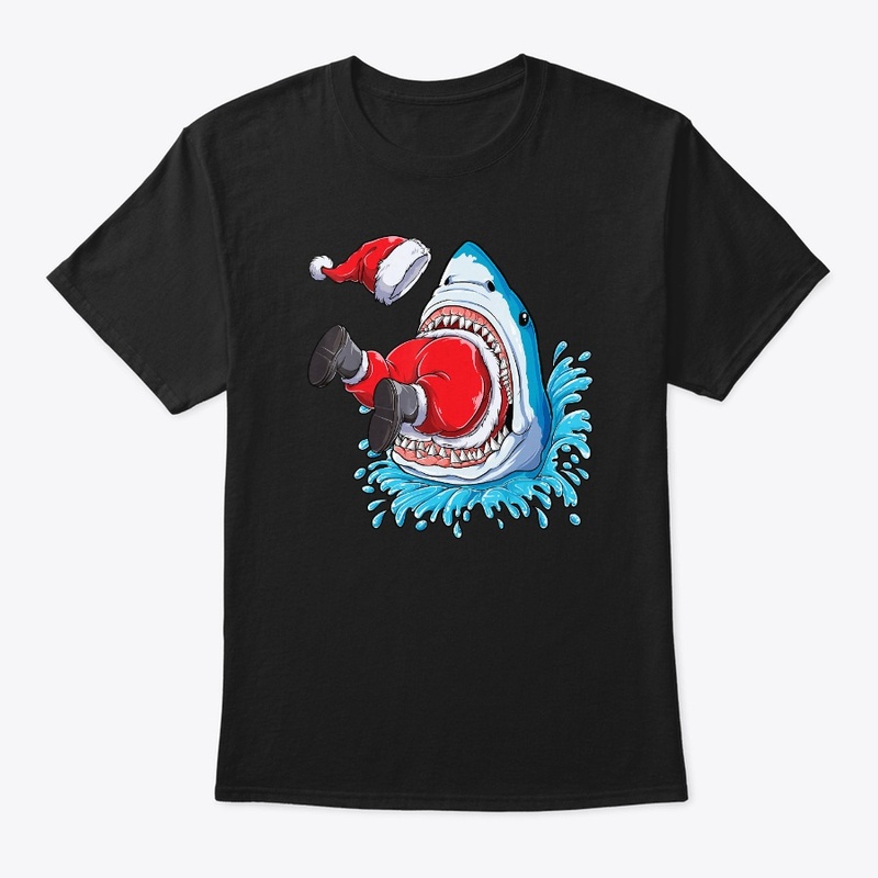Shark Eating Santa Claus Christmas 