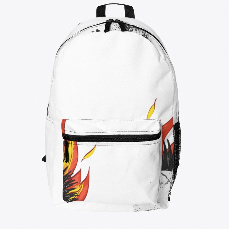 Gothic Skull with Flame Illustration tee