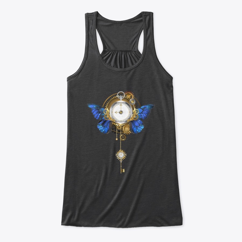 Steampunk butterfly clock