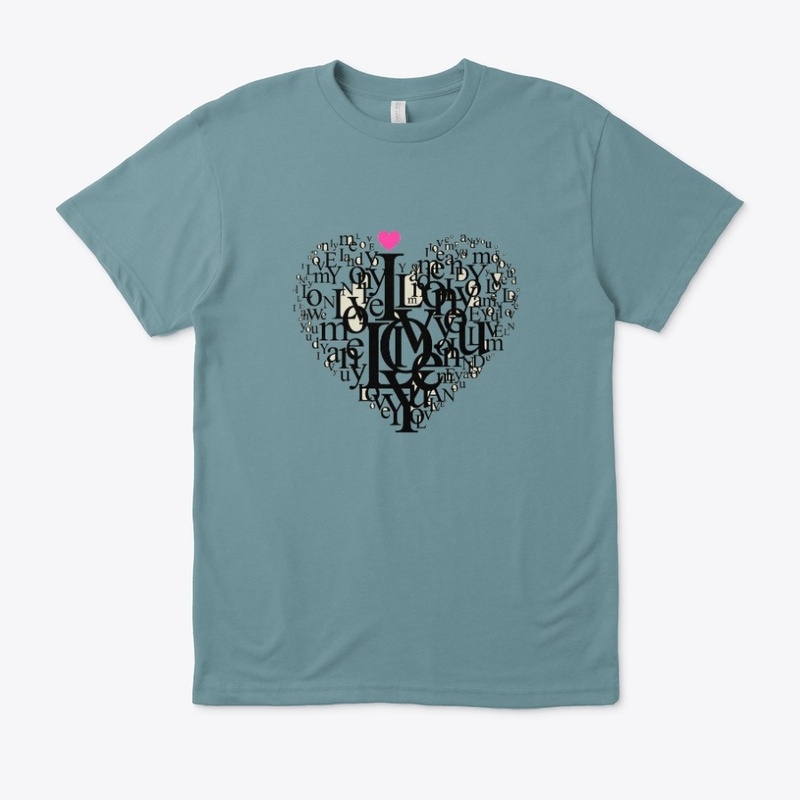 heart form love text