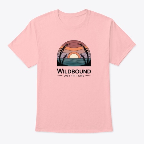 Wildbound Sunset Pale Pink T-Shirt Front