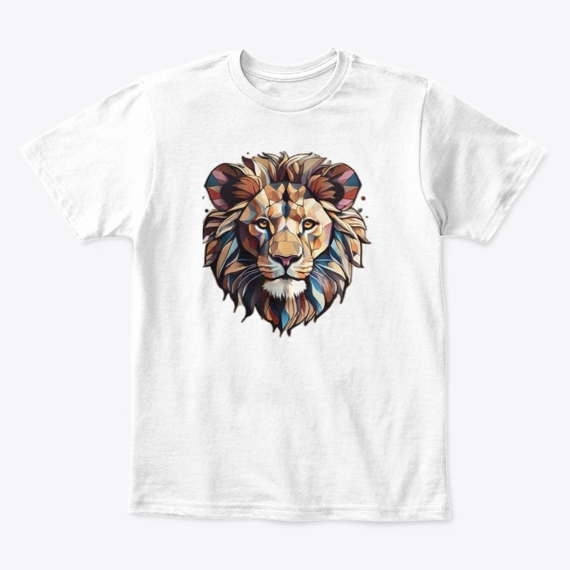 Kaleidoscopic lion illusion t-shirt