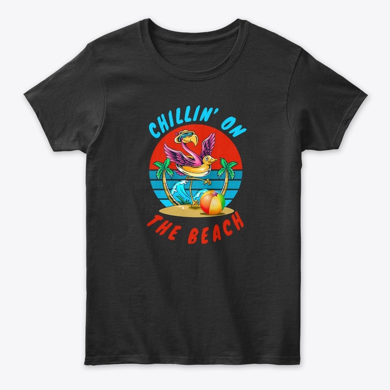 Chillin’ On The Beach  - Fun Flamingo