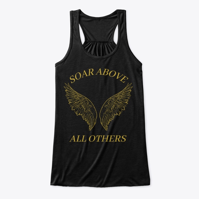 Ladies racer back vest "SOAR ABOVE "