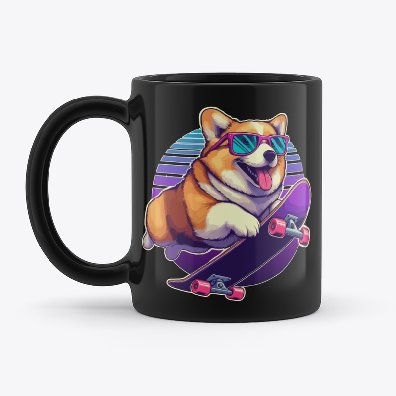 Corgi 80's skater