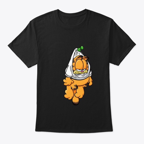 Lazy Fat Cat Black T-Shirt Front