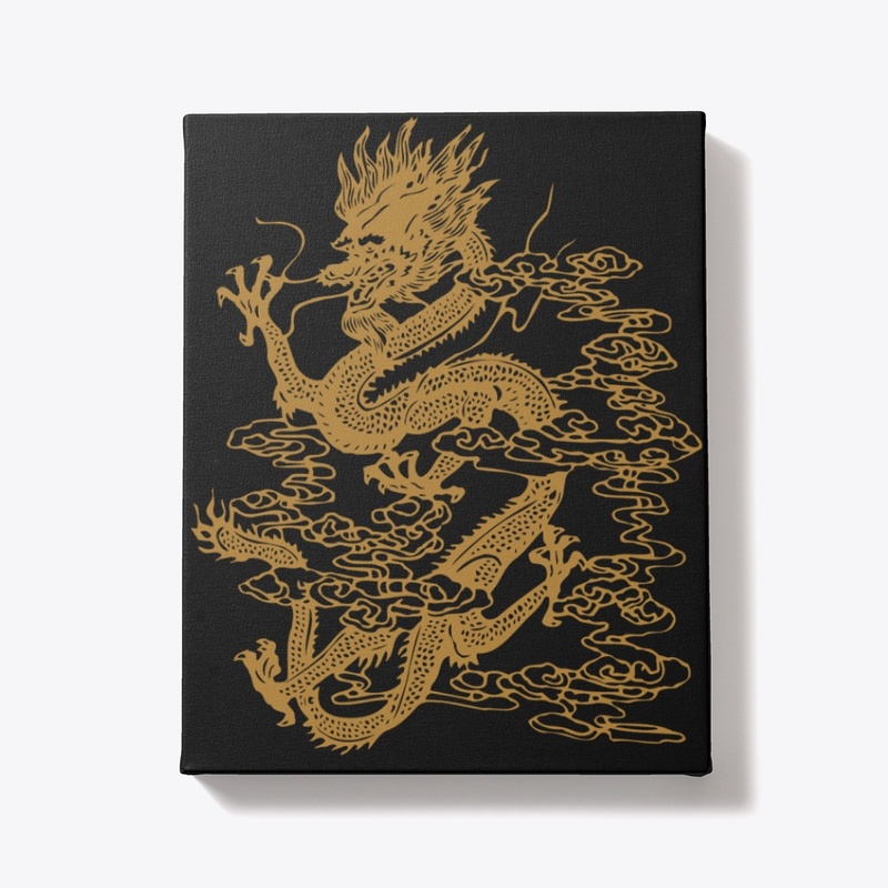 Gold Chinese Dragon