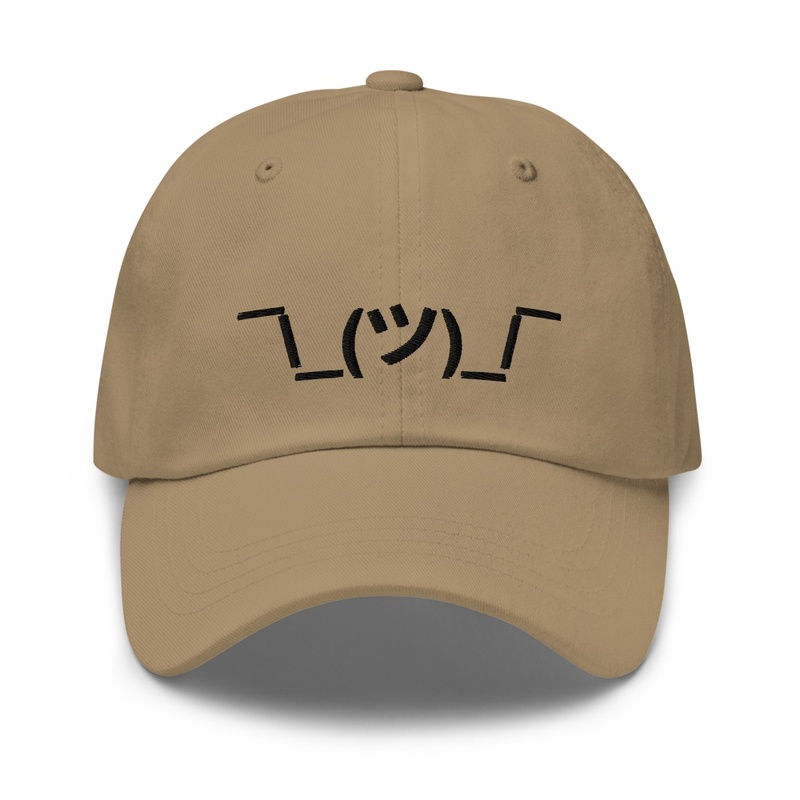 Shrug Emoticon Blk