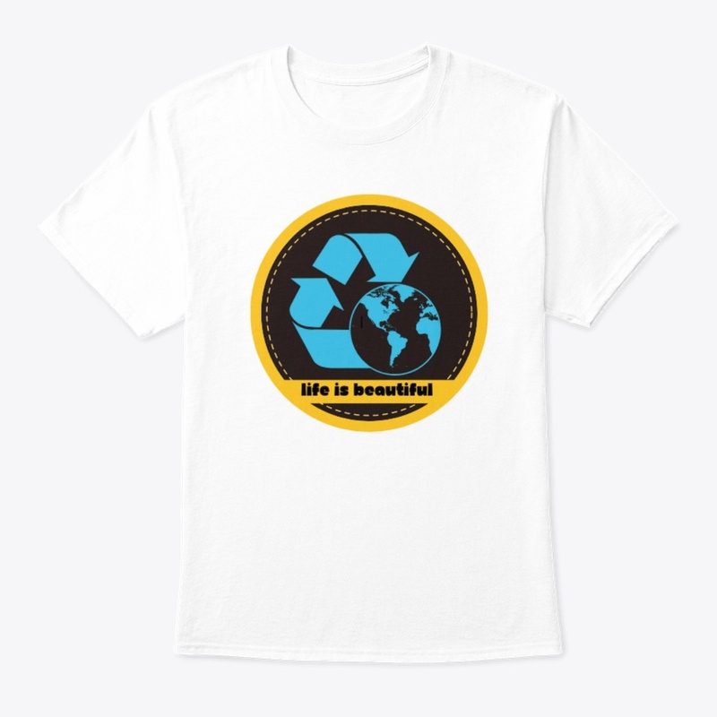 Life is beautiful logo design t-shirt 