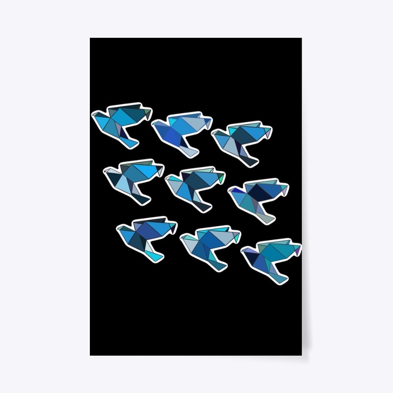 Origami Bird Flock