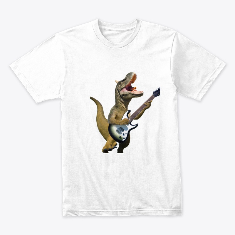 Dinosaur Jamming on Guitar