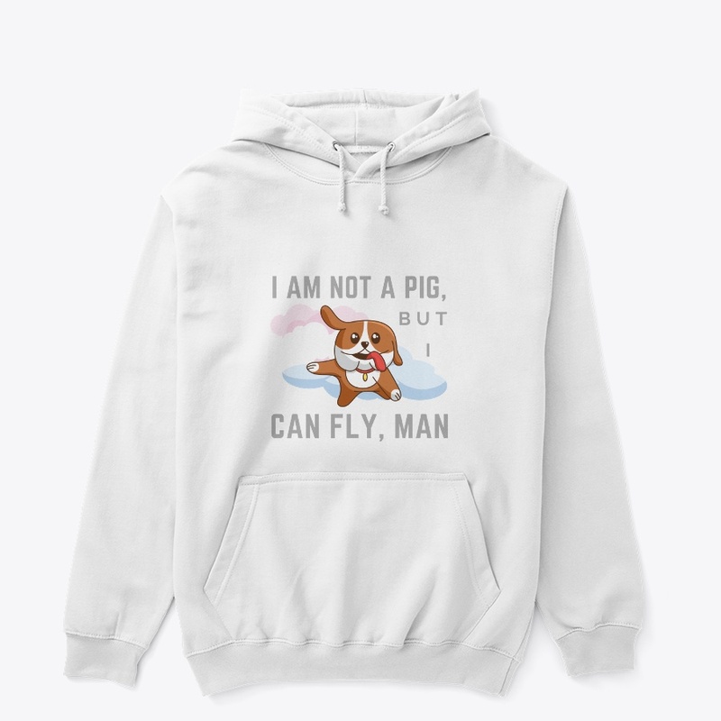 funny t-shirt i am not a pig i can fly