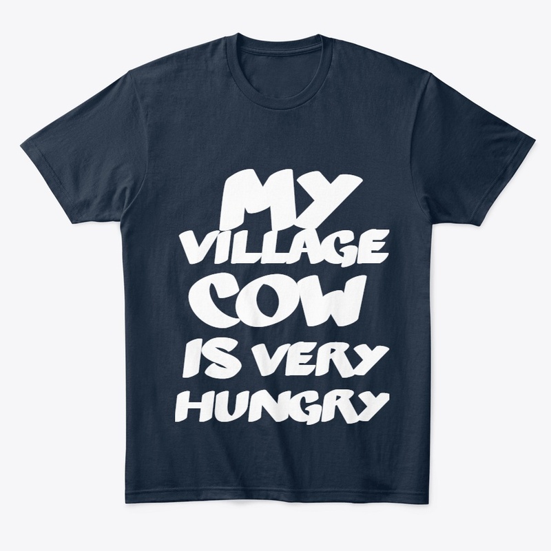 My village cow is very hungry