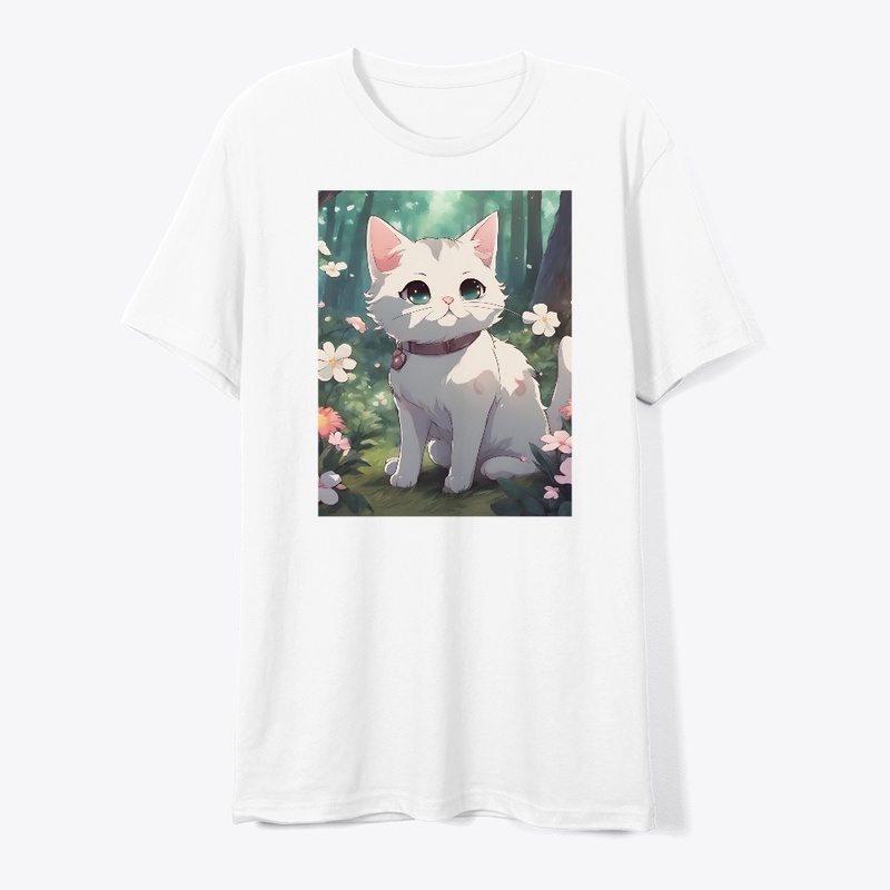T-shirt design for forest cat
