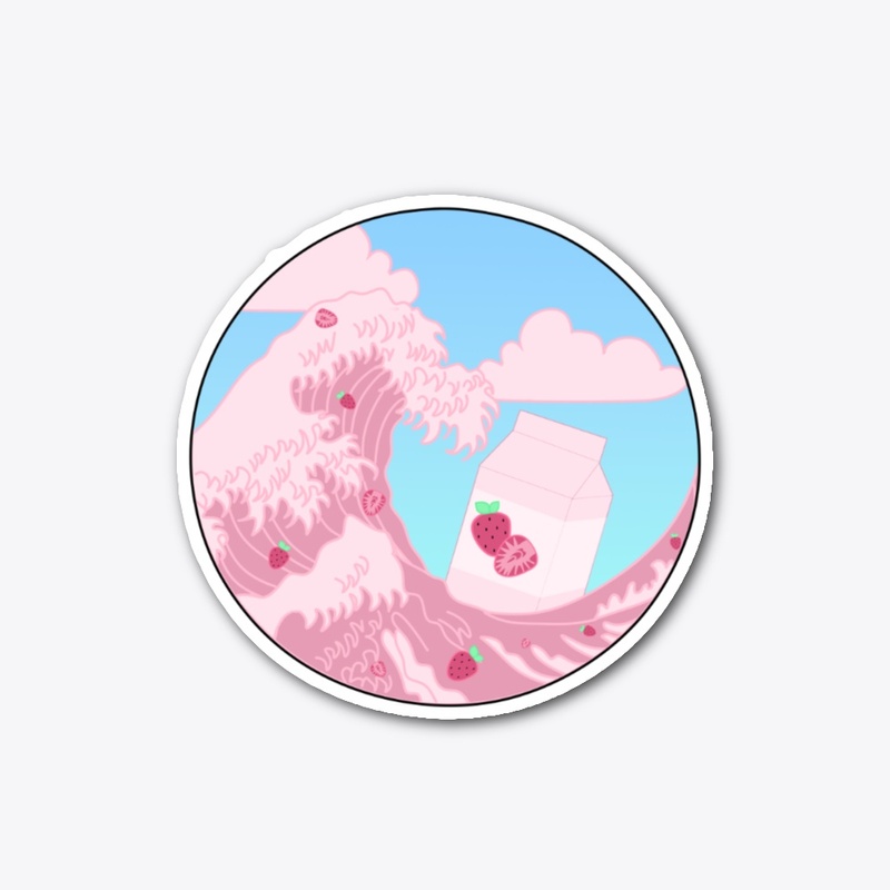 Wave Design Strawberry Milk
