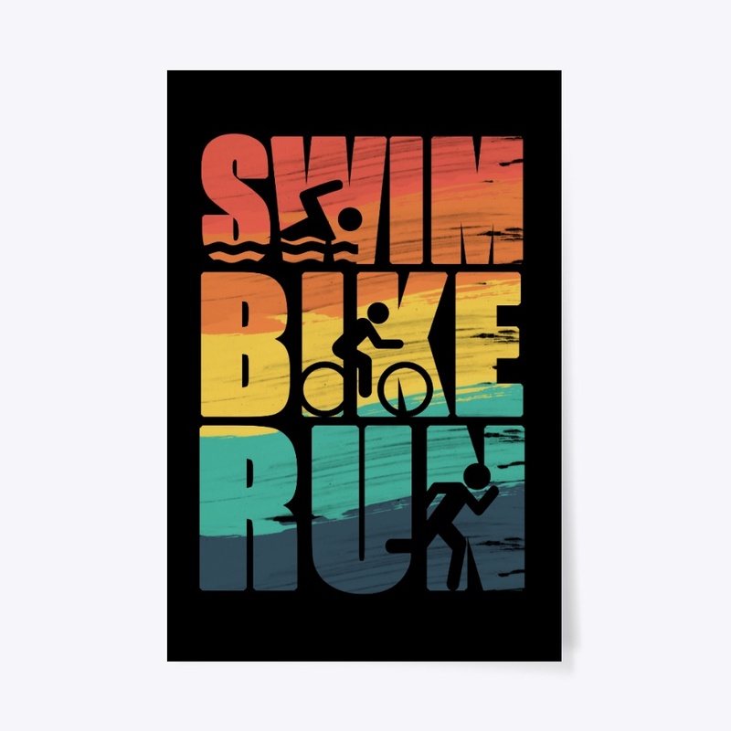 Triathlon Sports swim bike run T-Shirt
