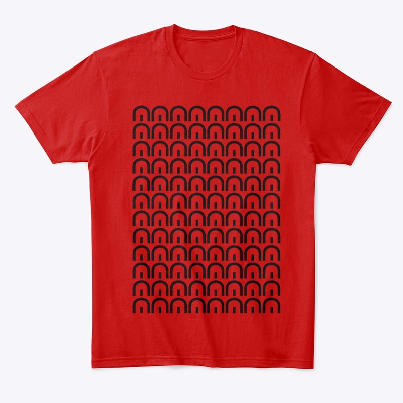 MegaMerch - Black Tiled Logo Tee