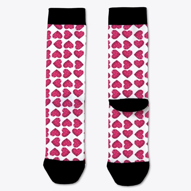 Cute Polygon Heart Pattern