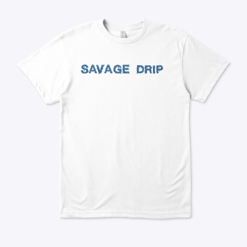 Savage Drip Blue/White classic tee
