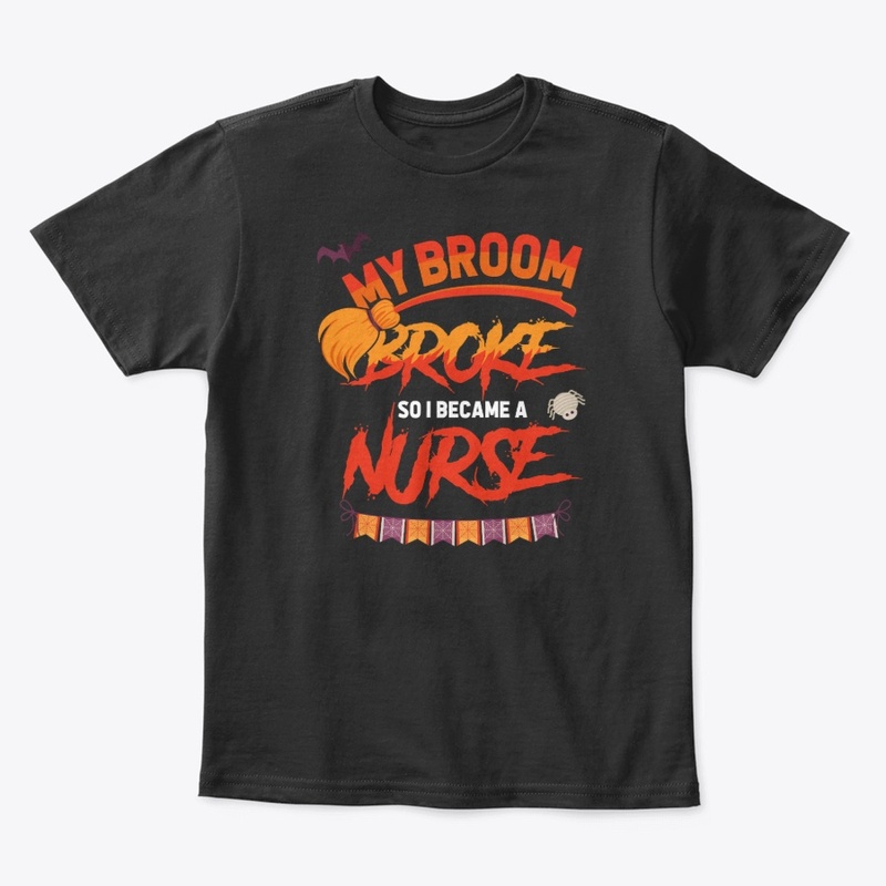 Nurse Halloween witch broom Slim Fit 