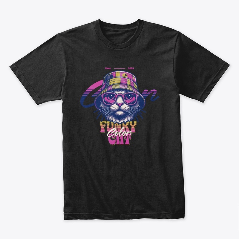 Funky Cat Trendy Graphic Merch