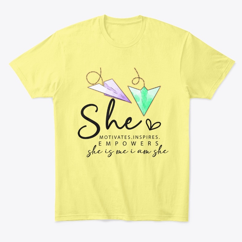  Empowered She Origami Quote Tee