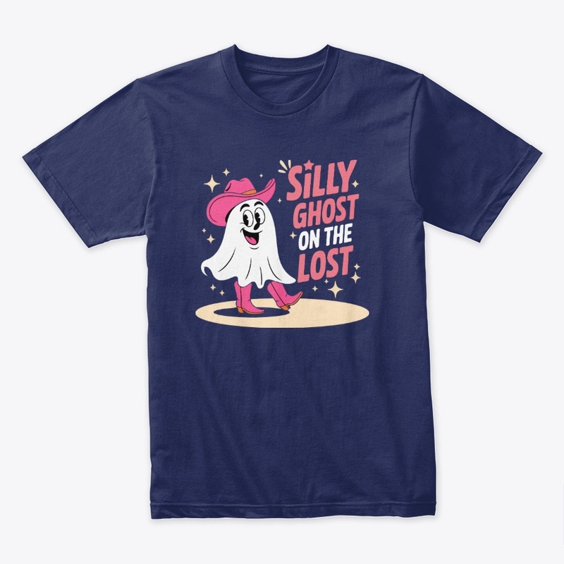 Silly Cowboy Ghost Funny Retro