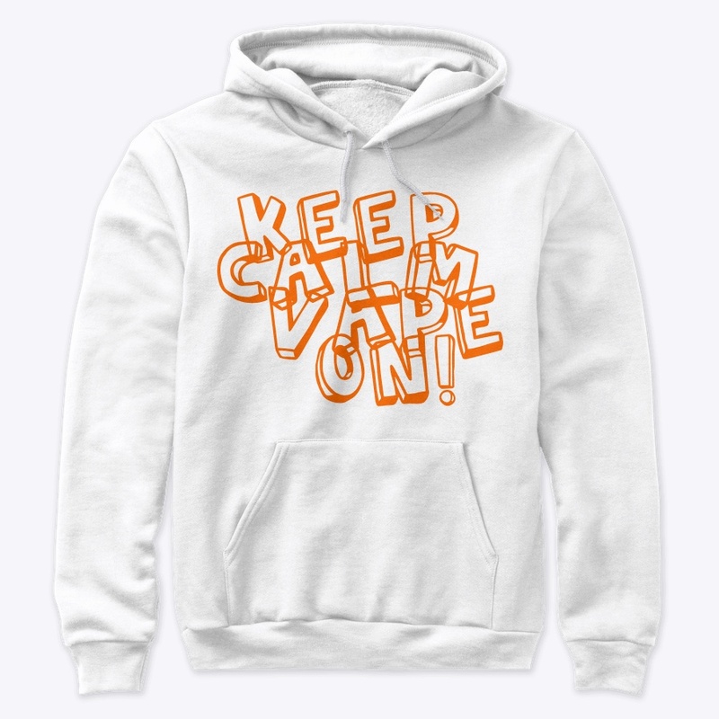 keep calm vape on simple hoodie