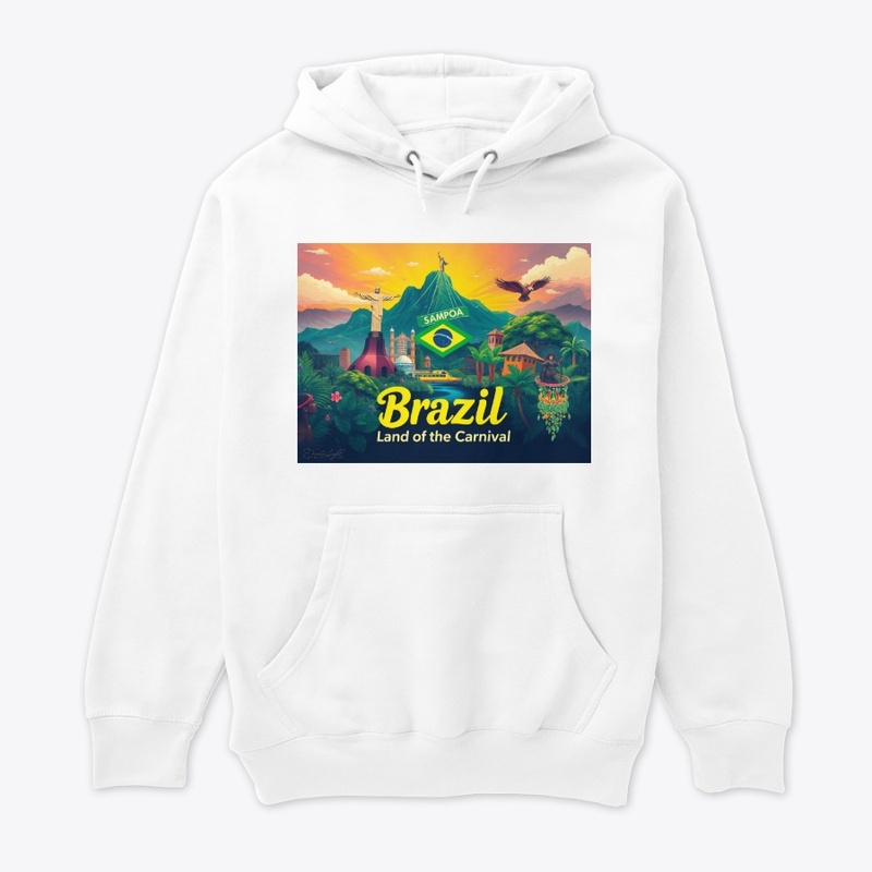 Brazil Vibrant Skyline Art