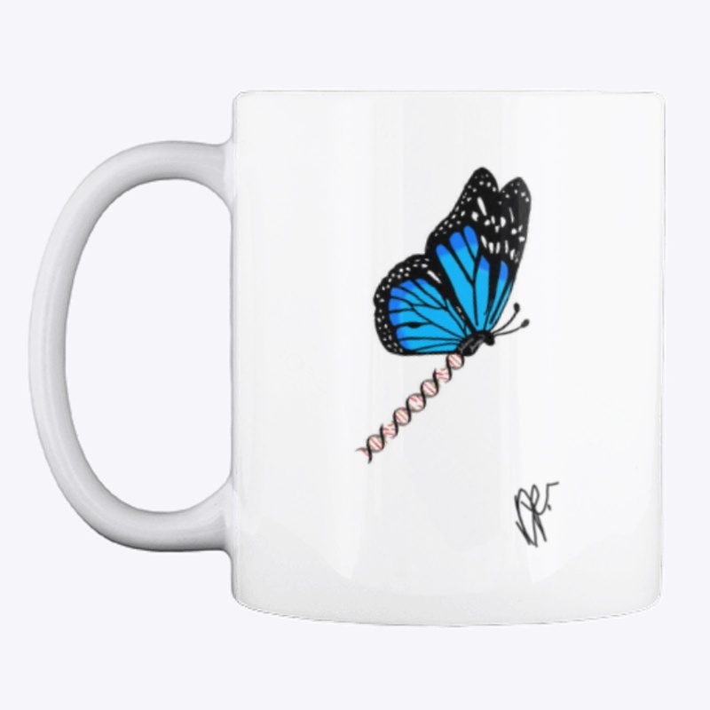 Butterfly DNA coffee cup 
