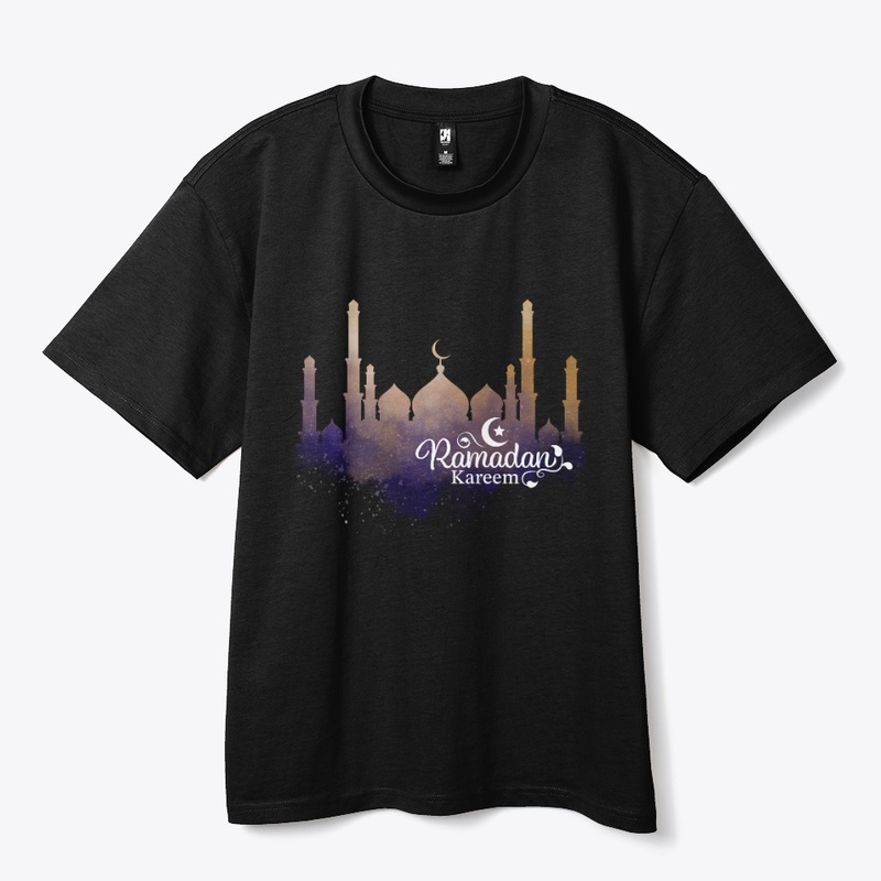 Ramadan Kareem Watercolor Mosque Art