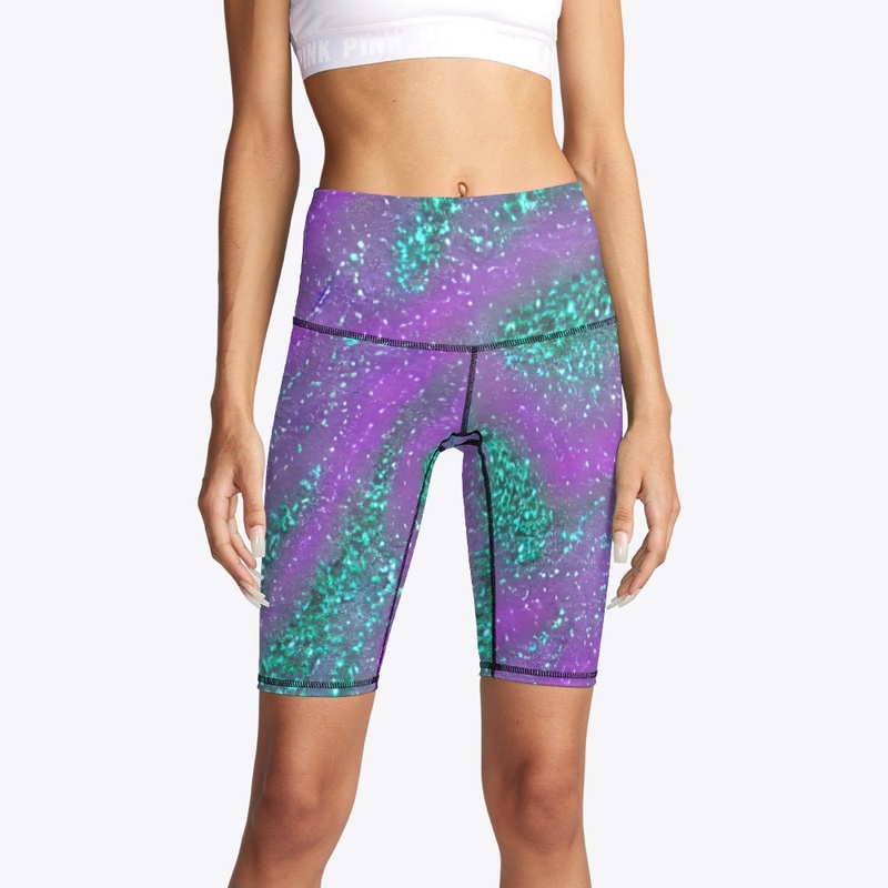 Purple and Glittery Green Design