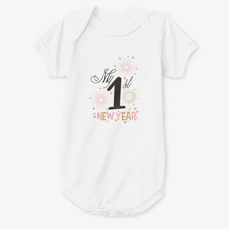 My First New Year - pink and gold