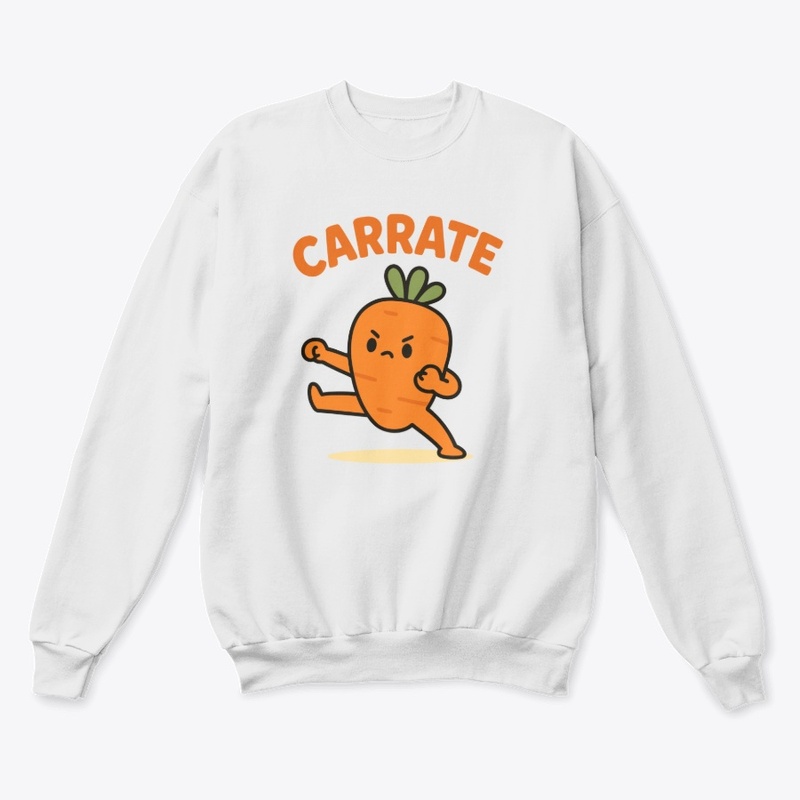 Cute Cartoon Carrot Karate Character