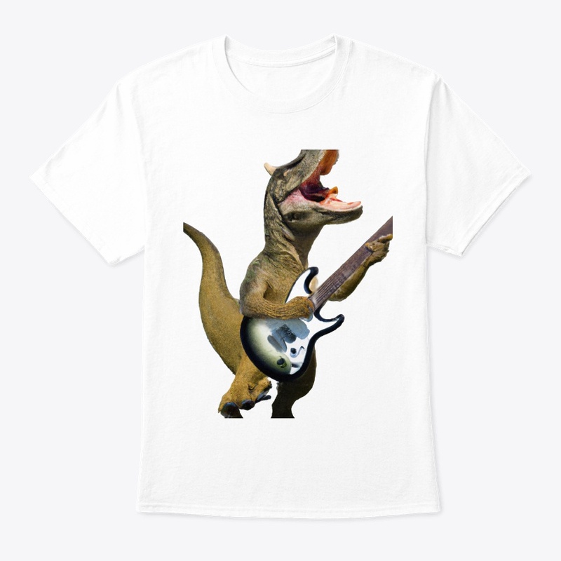 Dinosaur Jamming on Guitar