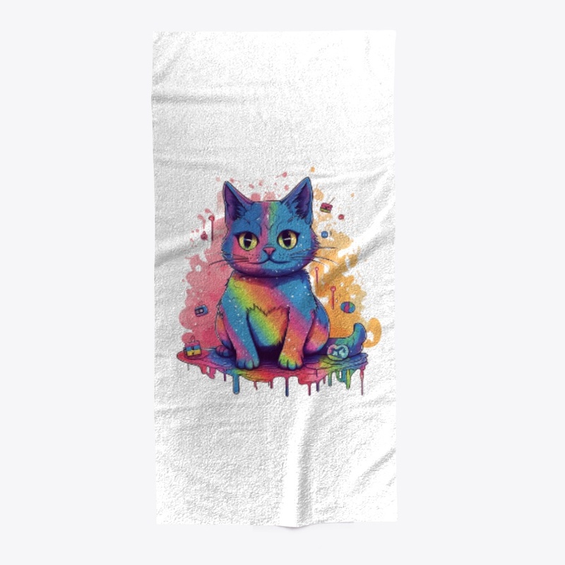 Rainbow Graffiti Cat