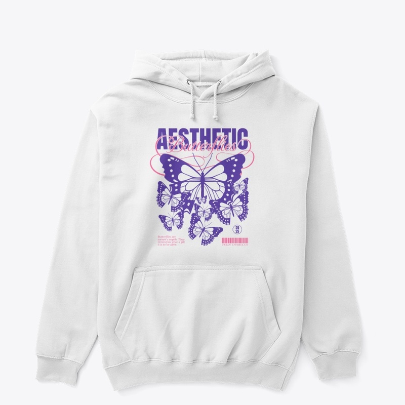 Aesthetic Butterfly Floral Graphic Merch