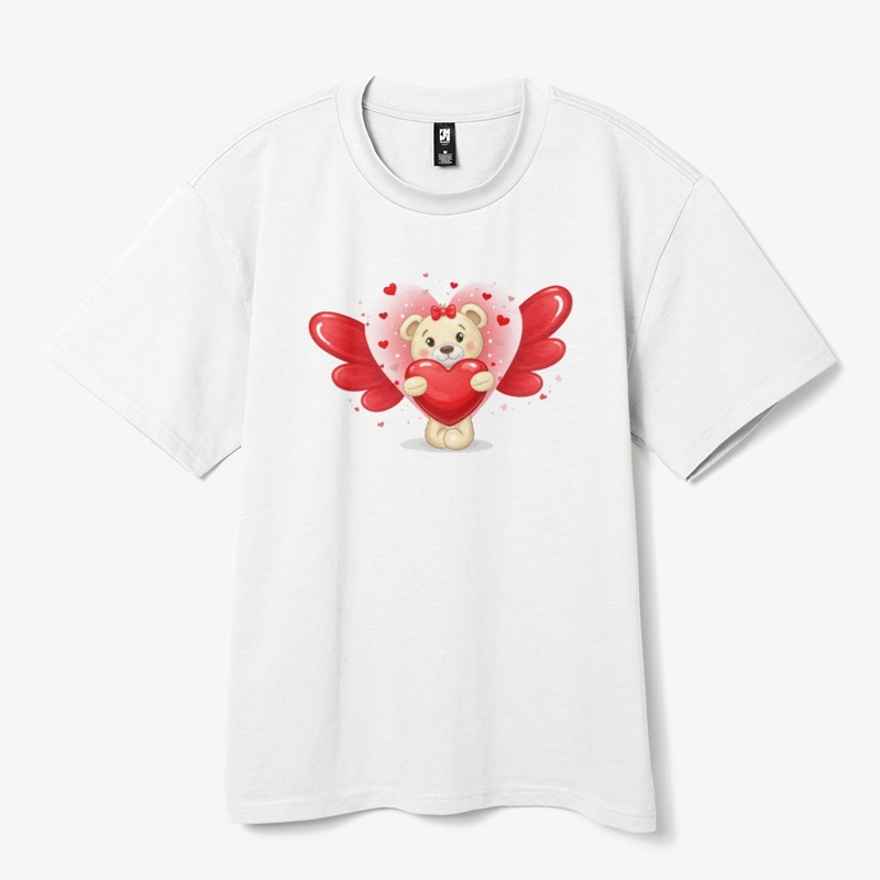 Cute Red Wing Teddy Bear Valentine Shirt