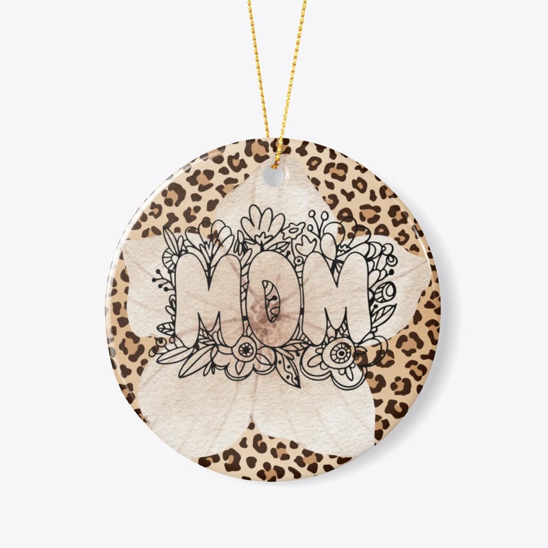 Mom with Cheetah Print & floral pattern