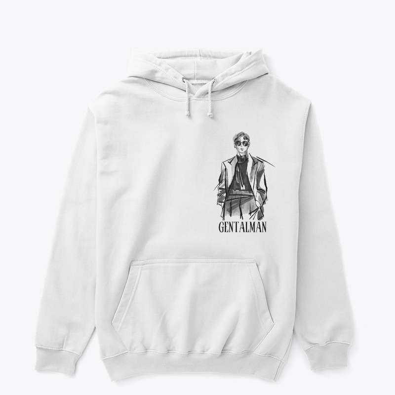 White hoodies with back print 