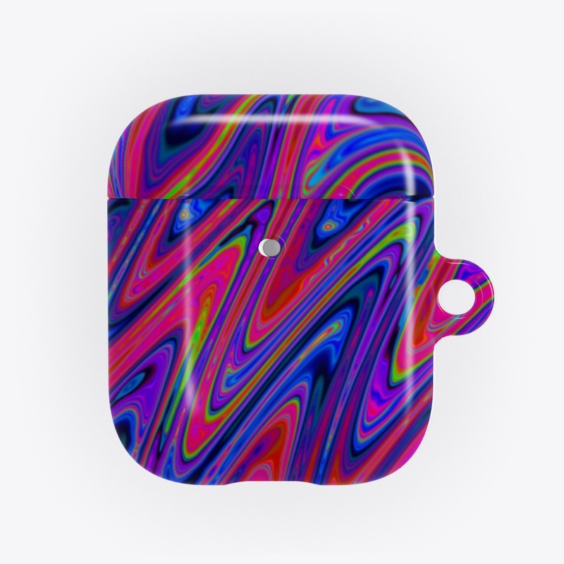 Vibrant Neon Abstract Wavy Pattern